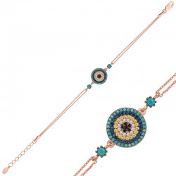 Gümüş Rose Nazar Bayan Bileklik Gümüş Rose Nazar Bayan Bileklik