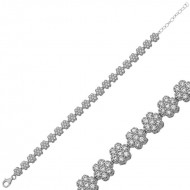 Gümüş Çiçek Bayan Bileklik Gümüş Çiçek Bayan Bileklik