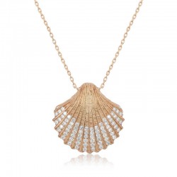 Gümüş İstiridye Bayan Kolye Gümüş İstiridye Bayan Kolye