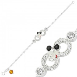 Gümüş Miki Mouse Sonsuzluk Çocuk Bileklik Gümüş Miki Mouse Sonsuzluk Çocuk Bileklik