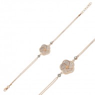 Gümüş Rose Papatya Bayan Bileklik Gümüş Rose Papatya Bayan Bileklik