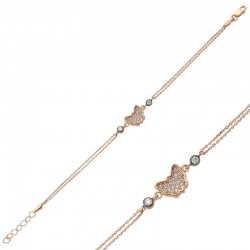 Gümüş Rose Kelebek Bayan Bileklik Gümüş Rose Kelebek Bayan Bileklik