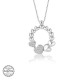 Peraland - Swarovski Taşlı Gümüş Çember Kalp Bayan Kolye Swarovski Taşlı Gümüş Çember Kalp Bayan Kolye