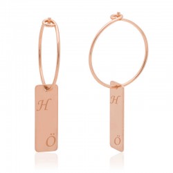 Gümüş Kişiye Özel Çubuk Küpe Gümüş Kişiye Özel Çubuk Küpe