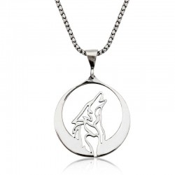Gümüş Bozkurt Kolye Gümüş Bozkurt Kolye