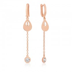 Gümüş Damla Tek Taş Küpe