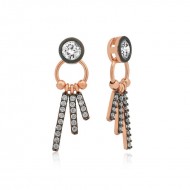 Gümüş Çubuk Taşlı Küpe Gümüş Çubuk Taşlı Küpe