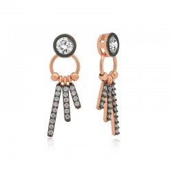 Gümüş Çubuk Taşlı Küpe Gümüş Çubuk Taşlı Küpe