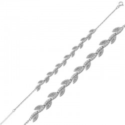 Gümüş Yaprak Bayan Bileklik Gümüş Yaprak Bayan Bileklik