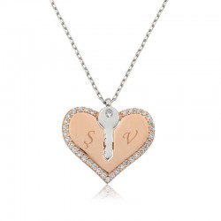 Gümüş Kalbimin Anahtarı Kolye Gümüş Kalbimin Anahtarı Kolye