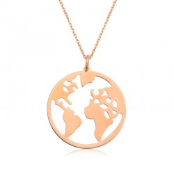 Gümüş Rose Dünya Kolye Gümüş Rose Dünya Kolye