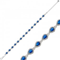 Gümüş Damla Su Yolu Bayan Bileklik Gümüş Damla Su Yolu Bayan Bileklik