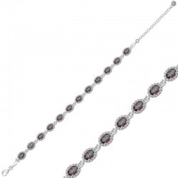 Gümüş Oval Su Yolu Bayan Bileklik Gümüş Oval Su Yolu Bayan Bileklik