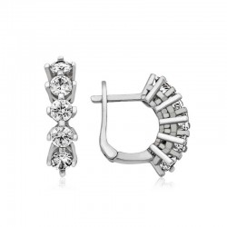 Gümüş 5 Taş Küpe Gümüş 5 Taş Küpe