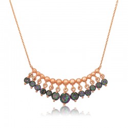 Gümüş Mistik Topaz Taşlı Shakira Bayan Kolye Gümüş Mistik Topaz Taşlı Shakira Bayan Kolye