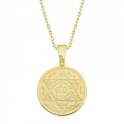 ​Gümüş Gold Süleyman Mührü Kolye