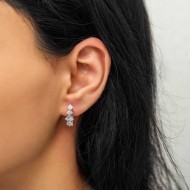 Gümüş 5 Taş Küpe Gümüş 5 Taş Küpe