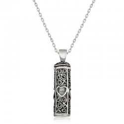 Gümüş Kalp Desenli Cevşen-ül Kebir Kolye Gümüş Kalp Desenli Cevşen-ül Kebir Kolye