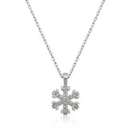 Gümüş Kar Tanesi Bayan Kolye Gümüş Kar Tanesi Bayan Kolye