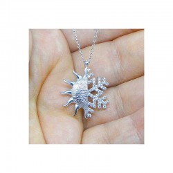 Gümüş Güneş Kartanesi Bayan Kolye Gümüş Güneş Kartanesi Bayan Kolye