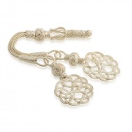 Gümüş Trabzon Örmesi Çift Başlı Kazaz Tesbih Püskülü Gümüş Trabzon Örmesi Çift Başlı Kazaz Tesbih Püskülü