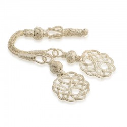 Gümüş Trabzon Örmesi Çift Başlı Kazaz Tesbih Püskülü Gümüş Trabzon Örmesi Çift Başlı Kazaz Tesbih Püskülü