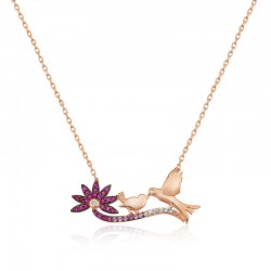 Gümüş Rose Anne Ve Yavru Kuş Bayan Kolye Gümüş Rose Anne Ve Yavru Kuş Bayan Kolye