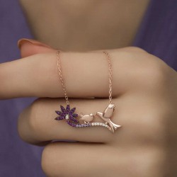 Gümüş Rose Anne Ve Yavru Kuş Bayan Kolye Gümüş Rose Anne Ve Yavru Kuş Bayan Kolye