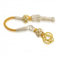 Gümüş Trabzon Örmesi Kazaz Tesbih Püskülü Gümüş Trabzon Örmesi Kazaz Tesbih Püskülü