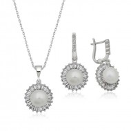 Gümüş İncili Bayan Set Gümüş İncili Bayan Set