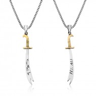 Gümüş Zülfikar Kılıcı Hz. Ali Yazılı Erkek Kolye Gümüş Zülfikar Kılıcı Hz. Ali Yazılı Erkek Kolye