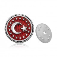 Gümüş Ay Yıldız Rozet Gümüş Ay Yıldız Rozet