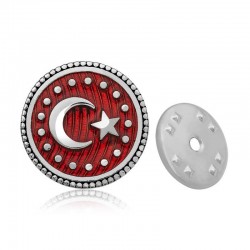 Gümüş Ay Yıldız Rozet Gümüş Ay Yıldız Rozet