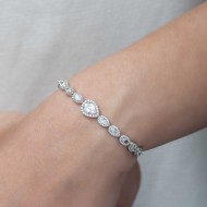 Gümüş Su Damlası Bayan Bileklik Gümüş Su Damlası Bayan Bileklik