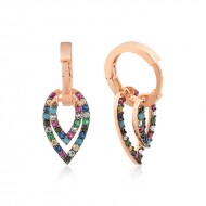 Gümüş Üç Boyutlu Yaprak Küpe Gümüş Üç Boyutlu Yaprak Küpe