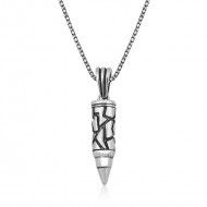 Gümüş Kurşun Erkek Kolye