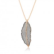 Gümüş Rose Yaprak Bayan Kolye Gümüş Rose Yaprak Bayan Kolye