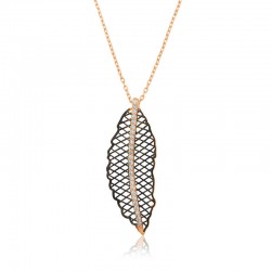 Gümüş Rose Yaprak Bayan Kolye Gümüş Rose Yaprak Bayan Kolye