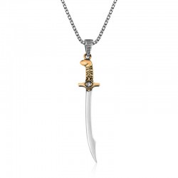 Gümüş Kılıç Erkek Kolye Gümüş Kılıç Erkek Kolye