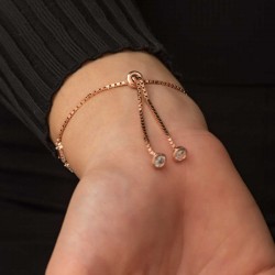 Gümüş Rose Renkli Baget Taşlı Asansör Bileklik Gümüş Rose Renkli Baget Taşlı Asansör Bileklik