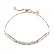 Gümüş Rose Baget Taşlı Su Yolu Asansör Bileklik Gümüş Rose Baget Taşlı Su Yolu Asansör Bileklik