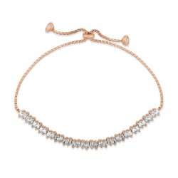 Gümüş Rose Baget Taşlı Su Yolu Asansör Bileklik Gümüş Rose Baget Taşlı Su Yolu Asansör Bileklik