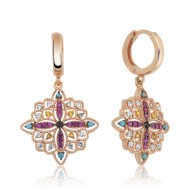 Gümüş Etnik Desenli Bayan Küpe Gümüş Etnik Desenli Bayan Küpe