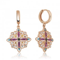 Gümüş Etnik Desenli Bayan Küpe Gümüş Etnik Desenli Bayan Küpe