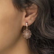 Gümüş Etnik Desenli Bayan Küpe Gümüş Etnik Desenli Bayan Küpe