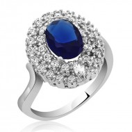 Gümüş Safir Renkli Bayan Yüzük Gümüş Safir Renkli Bayan Yüzük