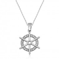 Gümüş Gemi Dümeni Kolye Gümüş Gemi Dümeni Kolye