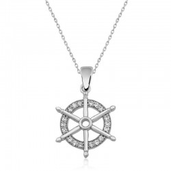 Gümüş Gemi Dümeni Kolye Gümüş Gemi Dümeni Kolye