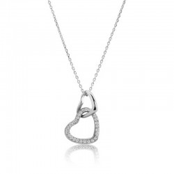 Gümüş İki Kalp Bayan Kolye Gümüş İki Kalp Bayan Kolye