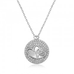 Gümüş Zirkon Taşlı İki Kalp Bayan Kolye Gümüş Zirkon Taşlı İki Kalp Bayan Kolye